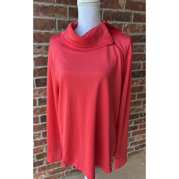 J. Jill FIT Women's Cowl Neck Red Pullover Top Size XL Excellent Condition - Picture 1 of 6